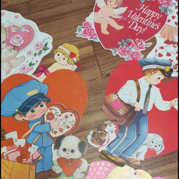 Vintage Valentine's Day window cutouts 70s -80 - Picture 11 of 11